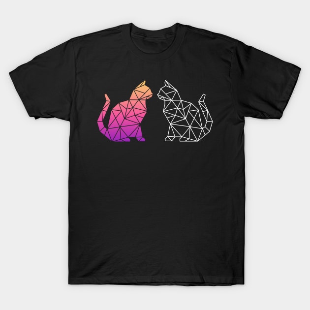 geometric cat T-Shirt by A tone for life